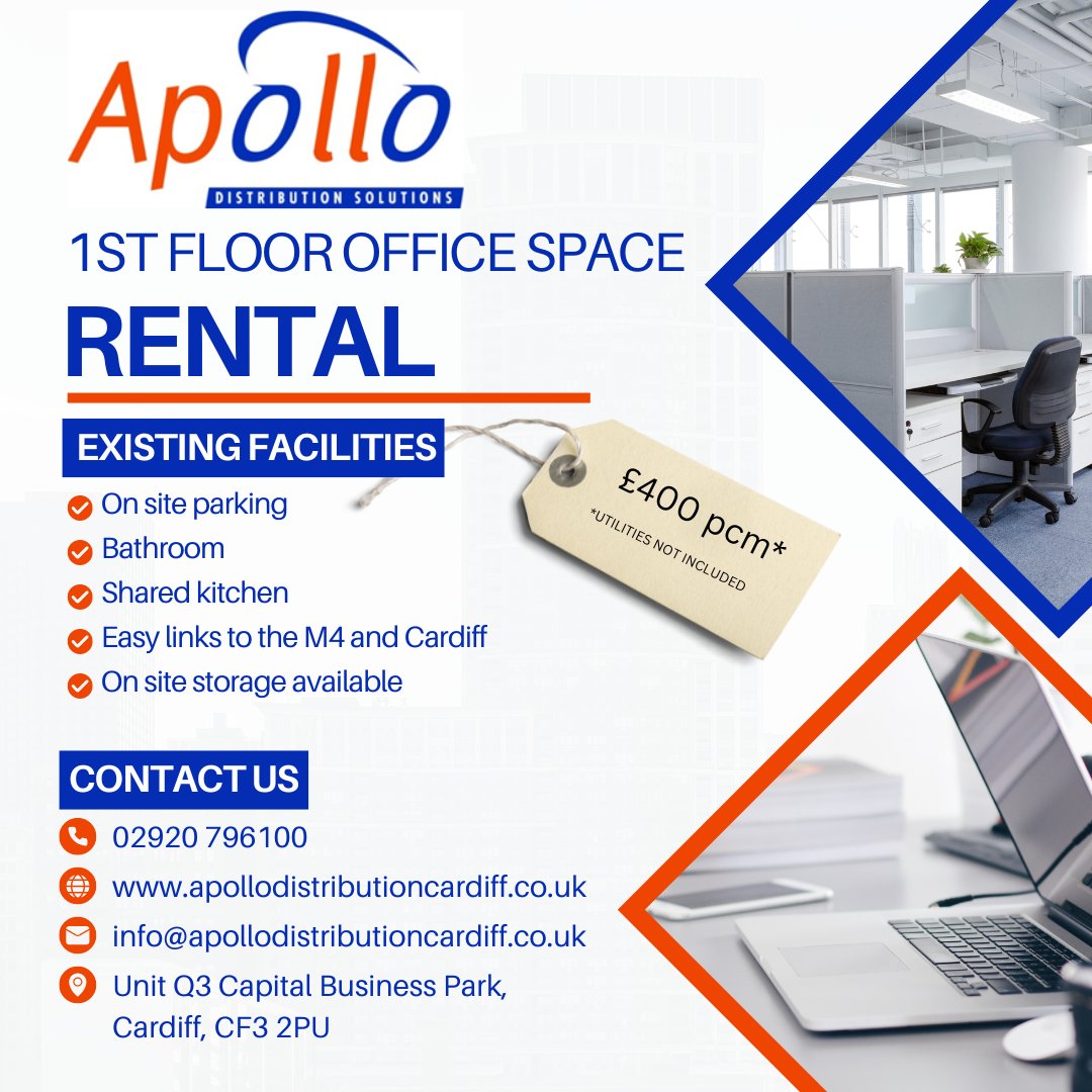 ApolloCardiff's tweet image. We are looking for someone to rent the upstairs office of our building so please share. If anyone is interested please contact us on the details provided on the post.
