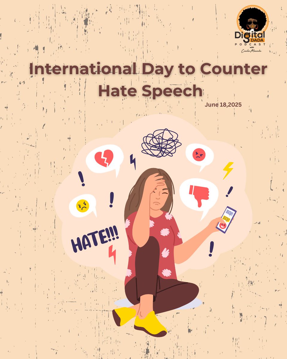 On this International Day to Counter Hate speech,  we are reminded that Hate speech is not free speech ✊🏾. 
Let's be mindful of our communication online.
#Hatespeech