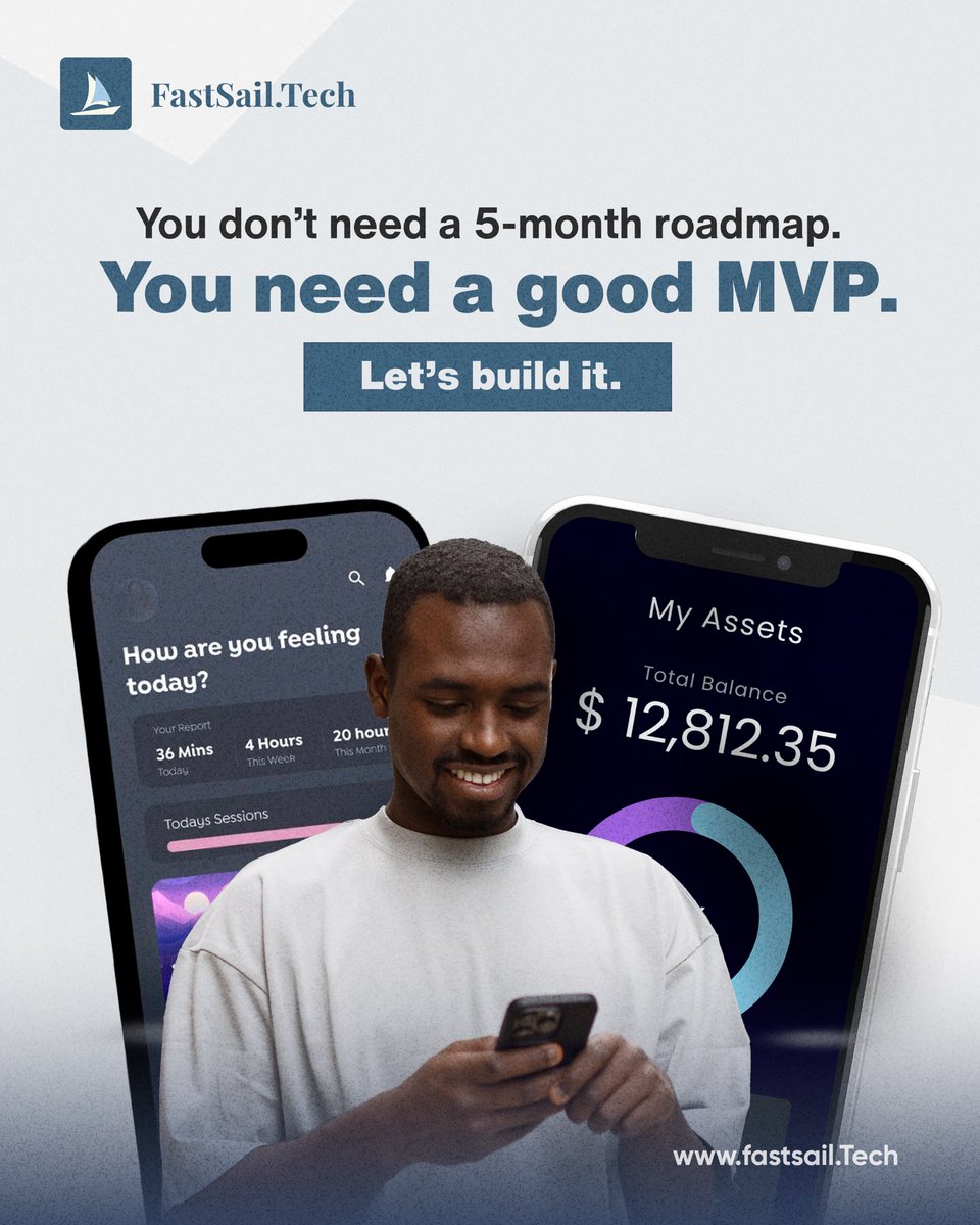 FastsailTech's tweet image. You don’t need a 5-month roadmap.
You need a good MVP.

Let’s build it fast and smart.
#BuildFast #MVP #StartupTech #ProductLaunch #FastSailTech