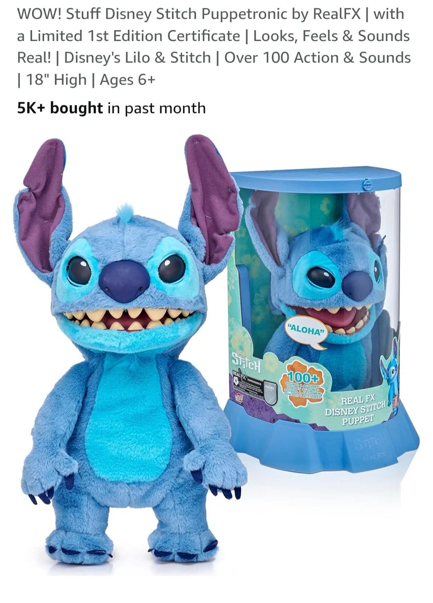 luv2teach20's tweet photo. Omg! I just discovered this adorable Stitch puppet that moves its ears, eyes, AND arms — and now I can’t stop thinking about how much my students would LOVE it in the library! 💙📚 It would bring stories to life and boost engagement big time! #Ohana
https://t.co/hr2k9wIXzg https://t.co/X5hSbSMyCW