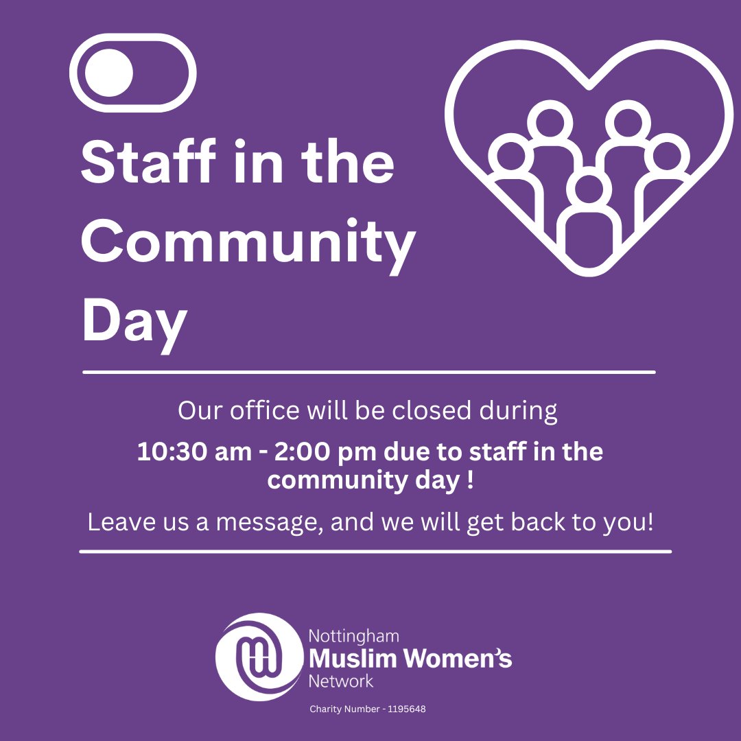 📢 Please note:
Our office will be closed from 10:30 am to 2:00 pm as our team will be out for Staff in the Community Day!

Feel free to leave us a message, and we’ll get back to you as soon as we return.
#staff #staffinthecommunityday #staffaway #community #eidpicnic