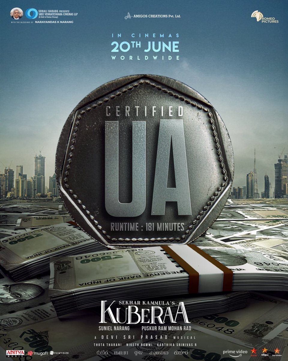 Certified U/A .. 2 days to go in cinemas 20th June !! #kuberaa <a href="/dhanushkraja/">Dhanush</a> 💥💥