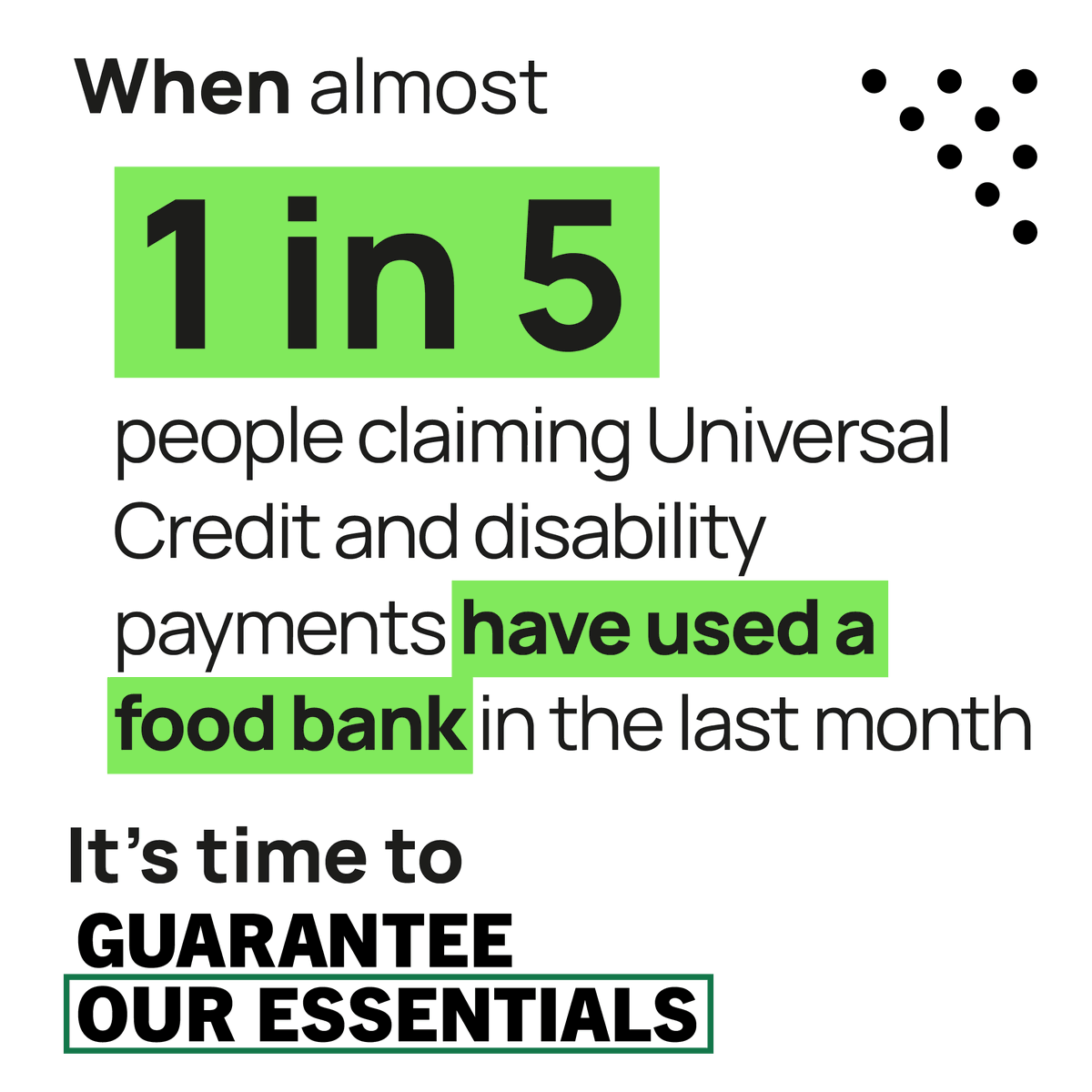 ‼️ Nearly 8 in 10 low-income, working-age families in receipt of disability benefits went without essentials in May 2025.

Today, we're in Parliament with <a href="/TrussellUK/">Trussell</a> calling on MPs to Guarantee our Essentials.

A future where everyone can afford the essentials is possible. 📢