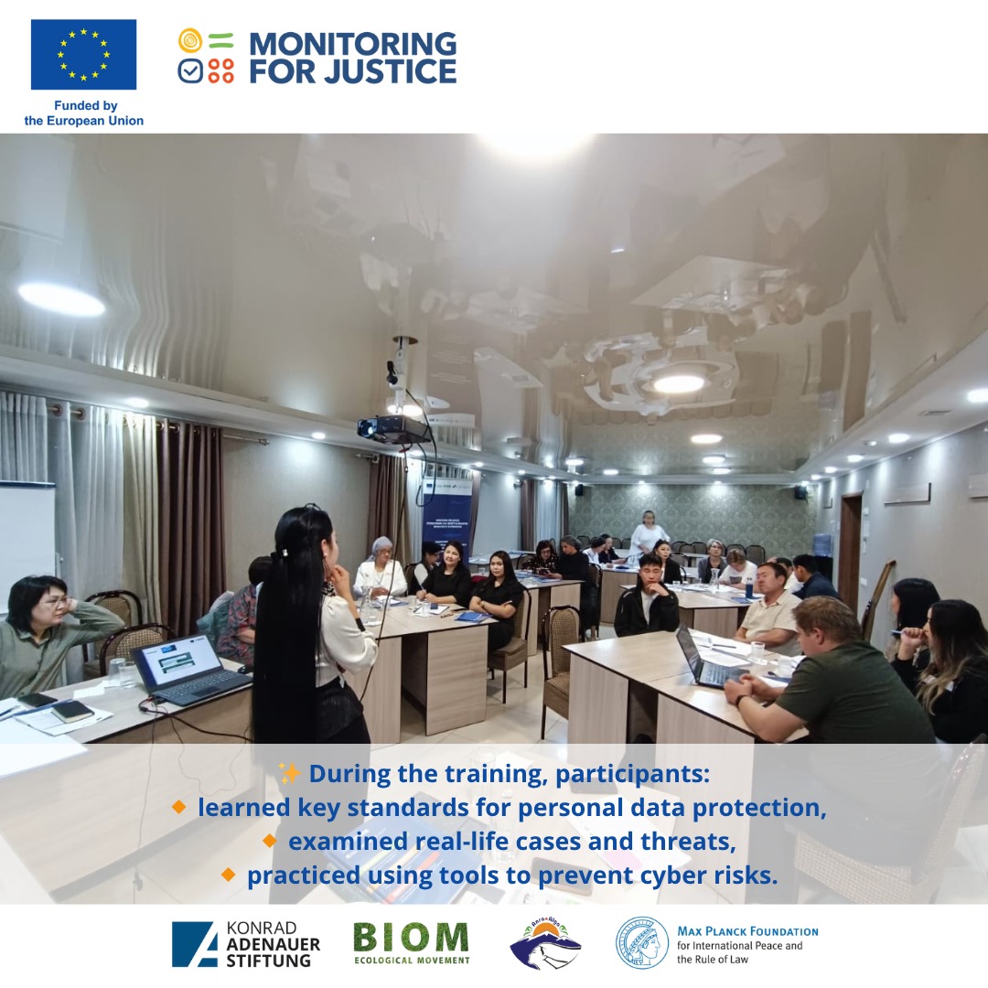 biomteam's tweet photo. Personal data protection first! 🚨 Cyber hygiene training held in Karakol, empowering civil society to stay safe online. #DigitalRights #EU4KG 
@EUinKyrgyzstan @KASonline https://t.co/r9E04wnga2