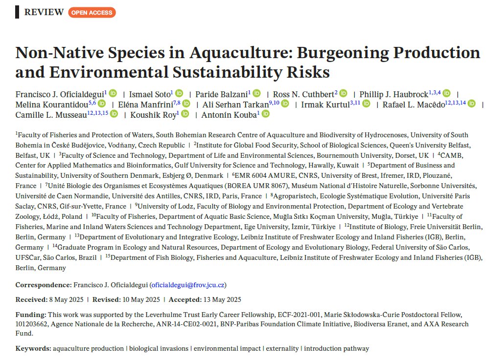 ismasoto's tweet photo. 🚨New paper alert!🚨
Aquaculture and non-native species. Is it worth the risk?
See: https://t.co/tgAs2u7oRu 🐬🦭🐟
#invasivespecies #aquaculture https://t.co/g8p1NltsEU