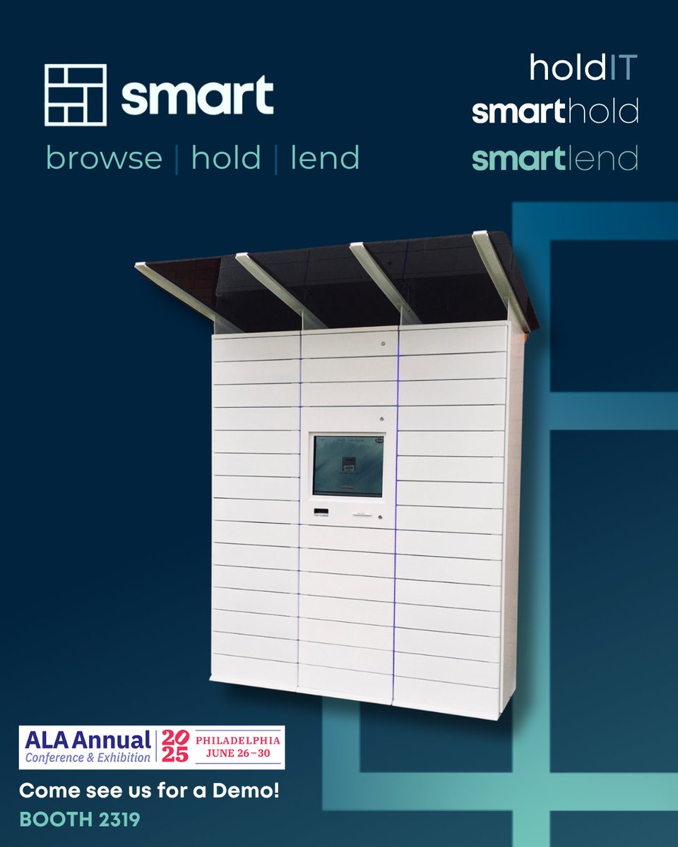 Dtechdirect's tweet image. Join us at Booth 2319 in Philadelphia from June 26 – June 30 to explore our latest library technology solutions. Let’s talk about the future of self-service, security, and innovation in libraries. #ALAAC25 #pickupkiosk #libraryrfid #smartlockers
