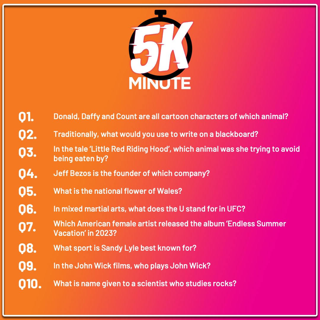 An impressive 8/10 for Gemma on the £5K Minute 🙌🏼
Answers 👉🏼 bit.ly/TayFM-5K-Minute