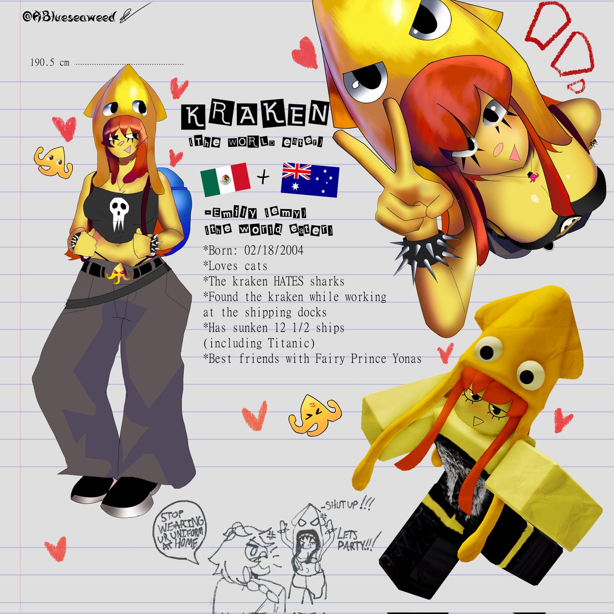 Character sheet for kraken!
#ROBLOX #projectremix #CharacterArt