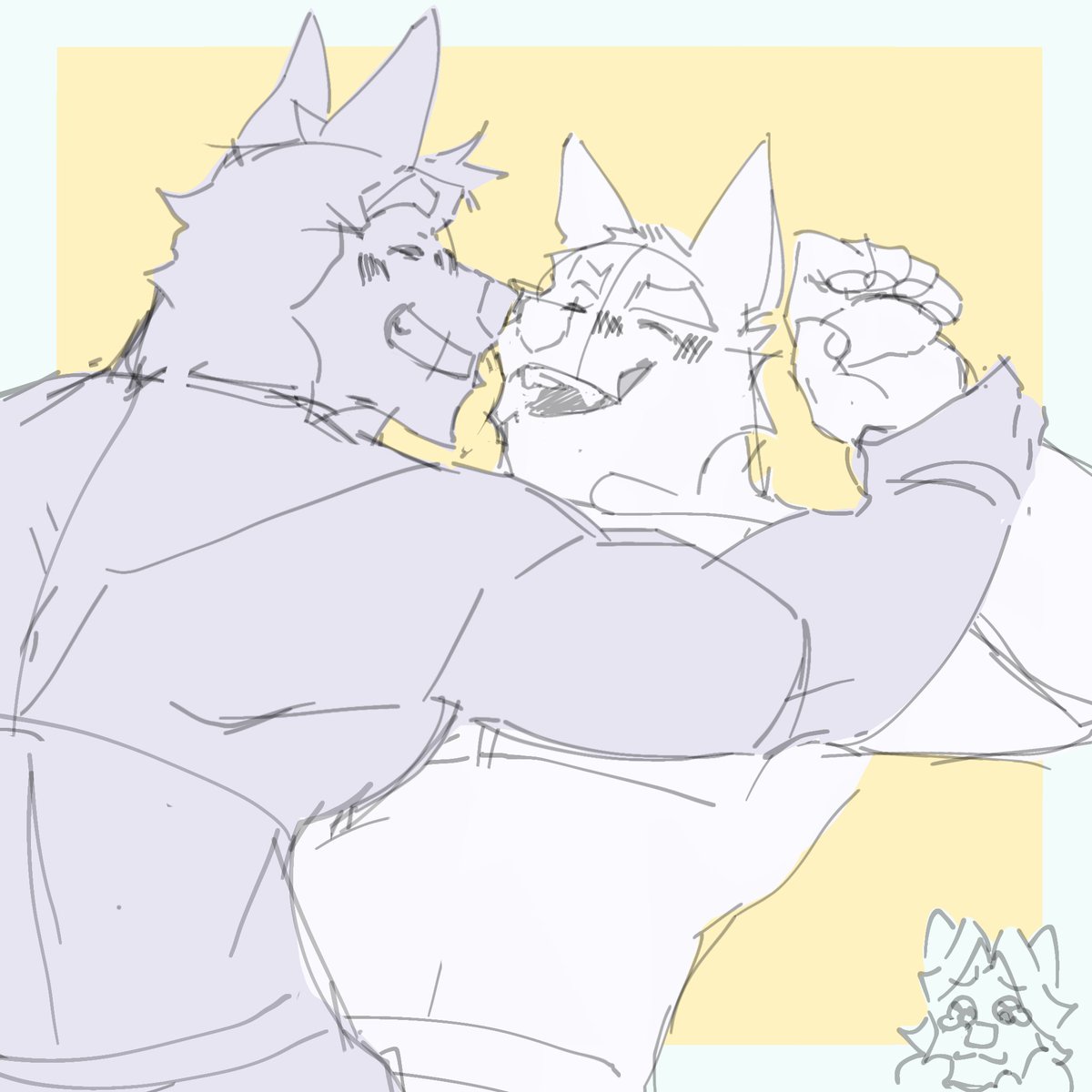 unbryon_x's tweet image. &quot;I&apos;m glad we met&quot; kind of yaoi doodle