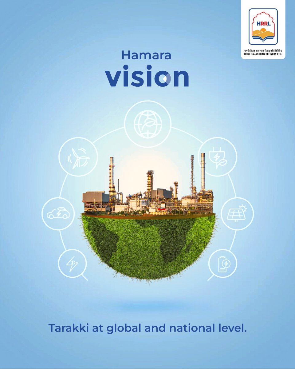 HRRL_Rajasthan's tweet photo. The Rajasthan Refinery Project perfectly combines global scale and local strength. The project envisions processing imported crude (7.5 MMTPA) and Rajasthan crude (1.5 MMTPA). That’s not just refining fuel, it’s refining the future.
#RajasthanRefinery #HRRL #RefiningTheFuture #EnergyInfrastructure
#MakeInIndia #EnergyForTomorrow #GlobalScaleLocalStrength
