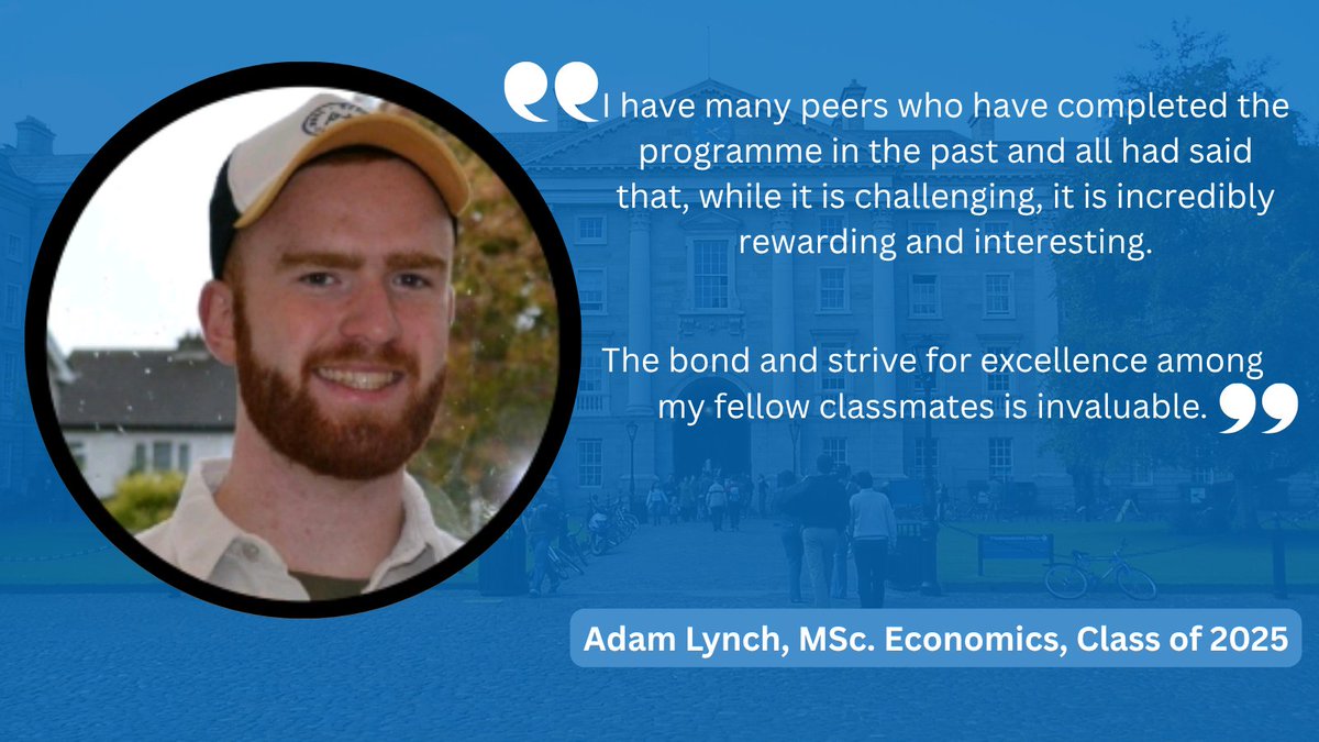 TCD Economics (@tcdeconomics) on Twitter photo Applications for our MSc in Economics are open until 31 July 2025! 🚨
🔗Find out more about our course: tinyurl.com/bddad688
<a href="/tcd_school_ssp/">TCD Social Sciences & Philosophy</a> <a href="/imtcd/">International Macroeconomics (IM-TCD)</a> <a href="/TRiSSTCD/">Trinity Research in Social Sciences</a> Applications for our MSc in Economics are open until 31 July 2025! 🚨
🔗Find out more about our course: tinyurl.com/bddad688
<a href="/tcd_school_ssp/">TCD Social Sciences & Philosophy</a> <a href="/imtcd/">International Macroeconomics (IM-TCD)</a> <a href="/TRiSSTCD/">Trinity Research in Social Sciences</a>