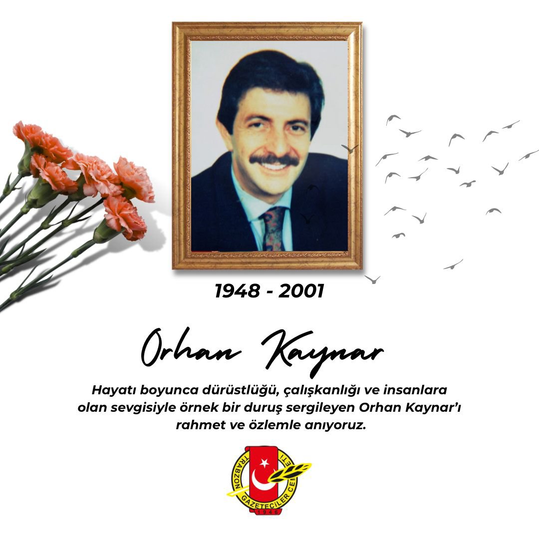 🎗️ Hayatı boyunca doğruluğu, çalışkanlığı ve insan sevgisiyle örnek bir gazeteci olan Orhan Kaynar' aramızdan ayrılışının yıldönümünde saygı, rahmet ve özlemle anıyoruz.

🕊️ Onun bıraktığı izler, meslektaşları ve sevenlerinin kalbinde yaşamaya devam ediyor.