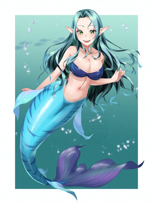 🧜‍♀️Skeb納品🧜‍♀️
クライアント様のOC人魚🧜‍♀️

#人魚 #Skeb #commission 