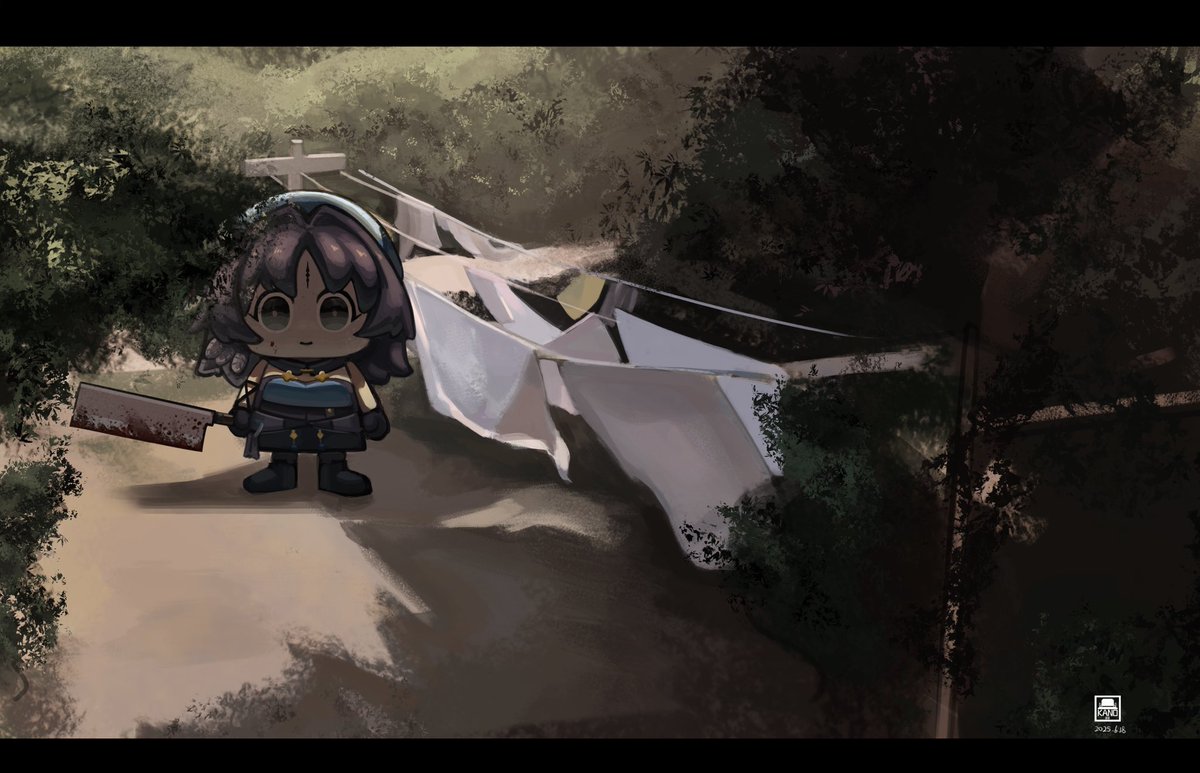 新画的恐怖秧秧 #Wuwafanart #wutheringwavesart #YangYang #rover #WutheringWavesfanart