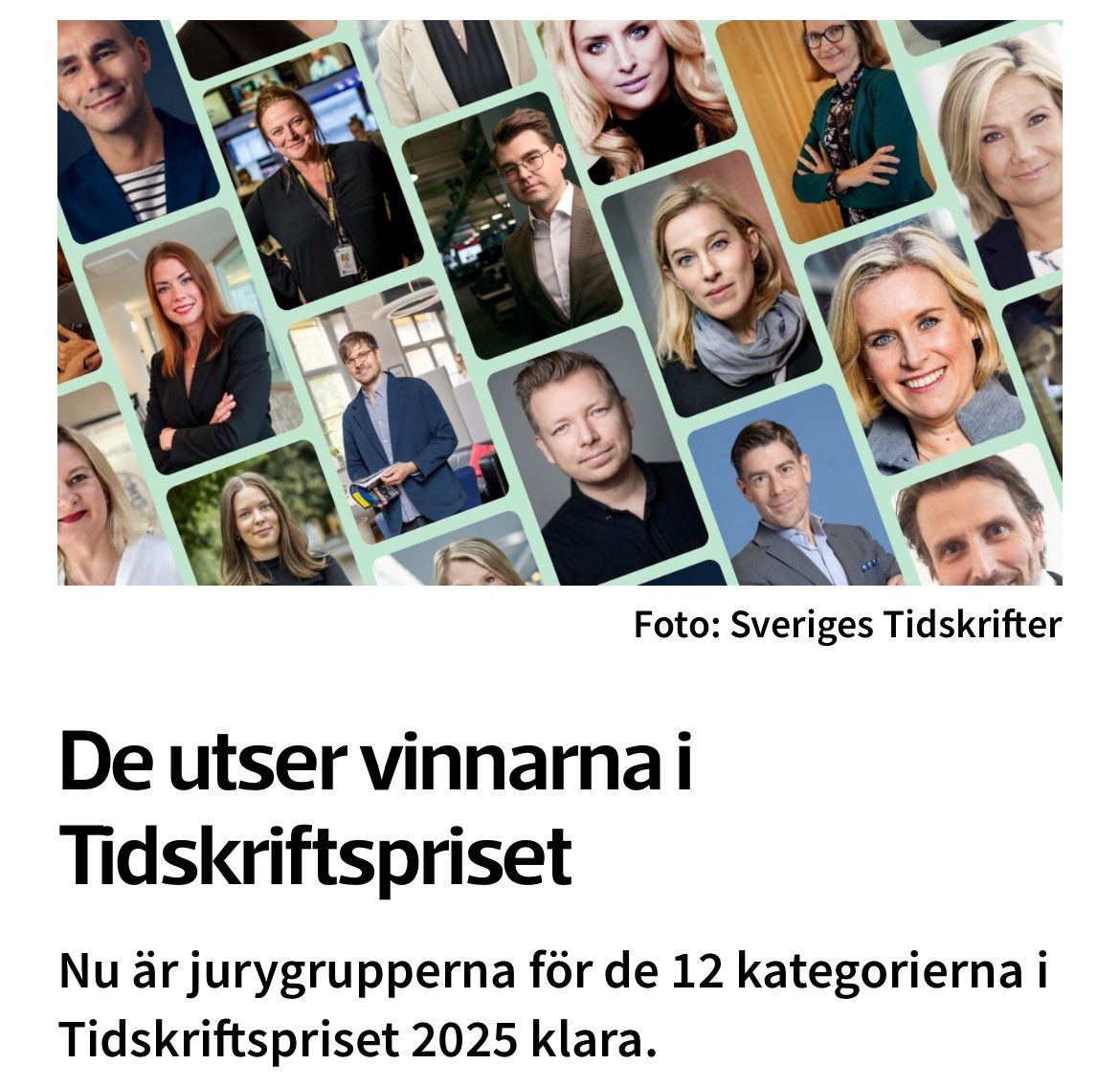 En ära att få utse ”Årets granskning” i Tidskriftspriset senare i år.

journalisten.se/nyheter/de-uts…