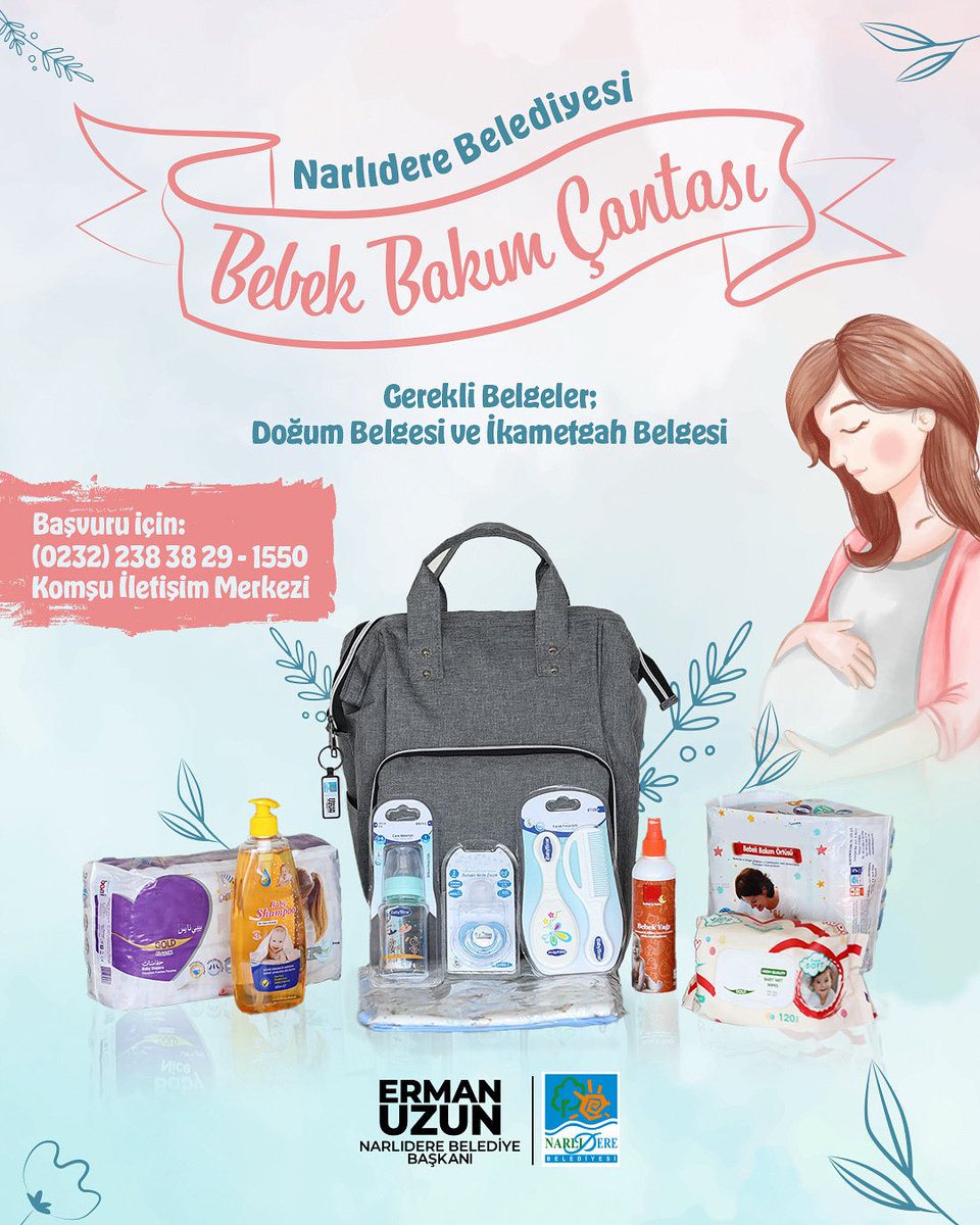 #Narlıdere’mizde doğan her bebeğe, sevgiyle hazırladığımız Yenidoğan Çantası armağan ediyor; çocuk sevinci yaşayan ailelerimizin mutluluğuna ortak oluyoruz.

Detaylı bilgi ve başvuru için⬇️
☎️ (0232) 238 38 29 / Dahili: 1550