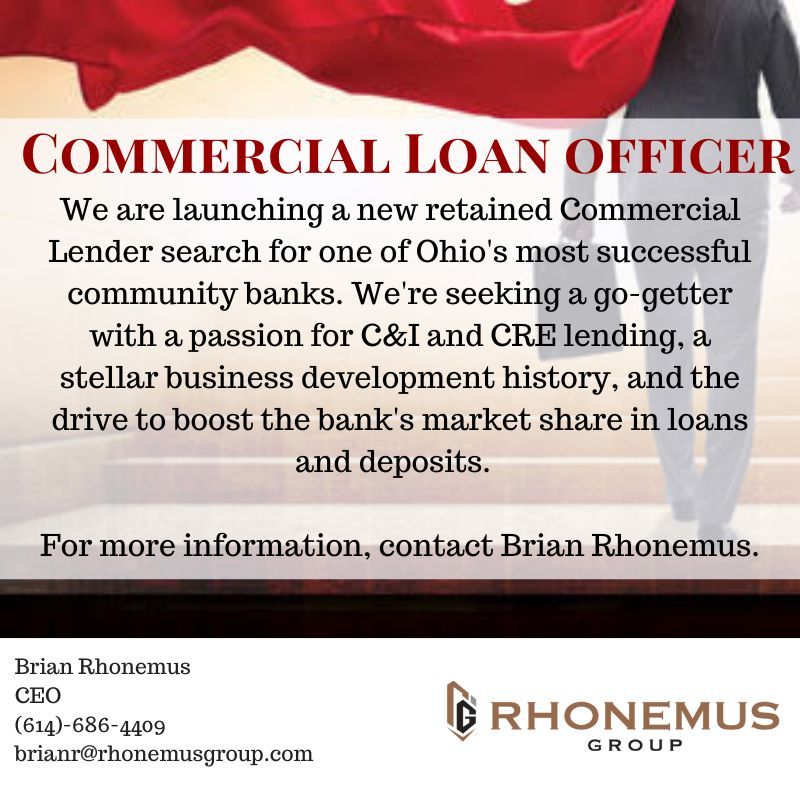 RhonemusGroup's tweet photo. FIRE! FIRE! FIRE! We are launching a new RETAINED Commercial Lender role just North of Dayton, OH. If you'd like to learn more, click the link below or contact Brian Rhonemus. https://t.co/7zWrUsgEb4 https://t.co/jaPtgU1Ouc