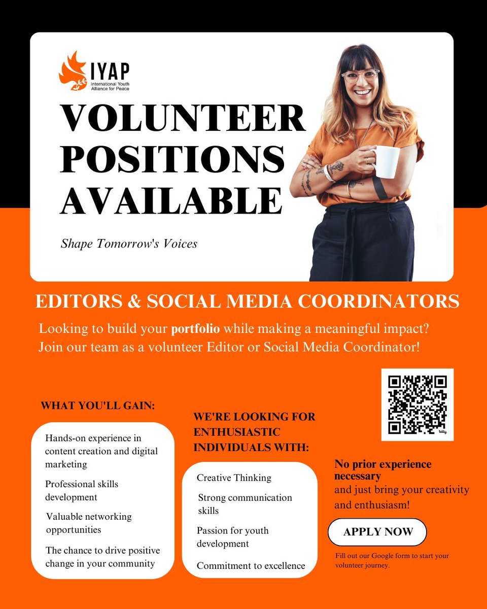 IYAP_org's tweet image. Ever dreamed of being the voice behind the words?

Bloggers Collective by IYAP is seeking volunteer editors!

✨ Edit youth blogs
✨ Grow your skills
✨ Shape stories that matter

📍 Apply by June 25: forms.gle/6DffP2bUp3hGJ7…

#CallForEditors #YouthVoices #BloggersCollective #IYAP