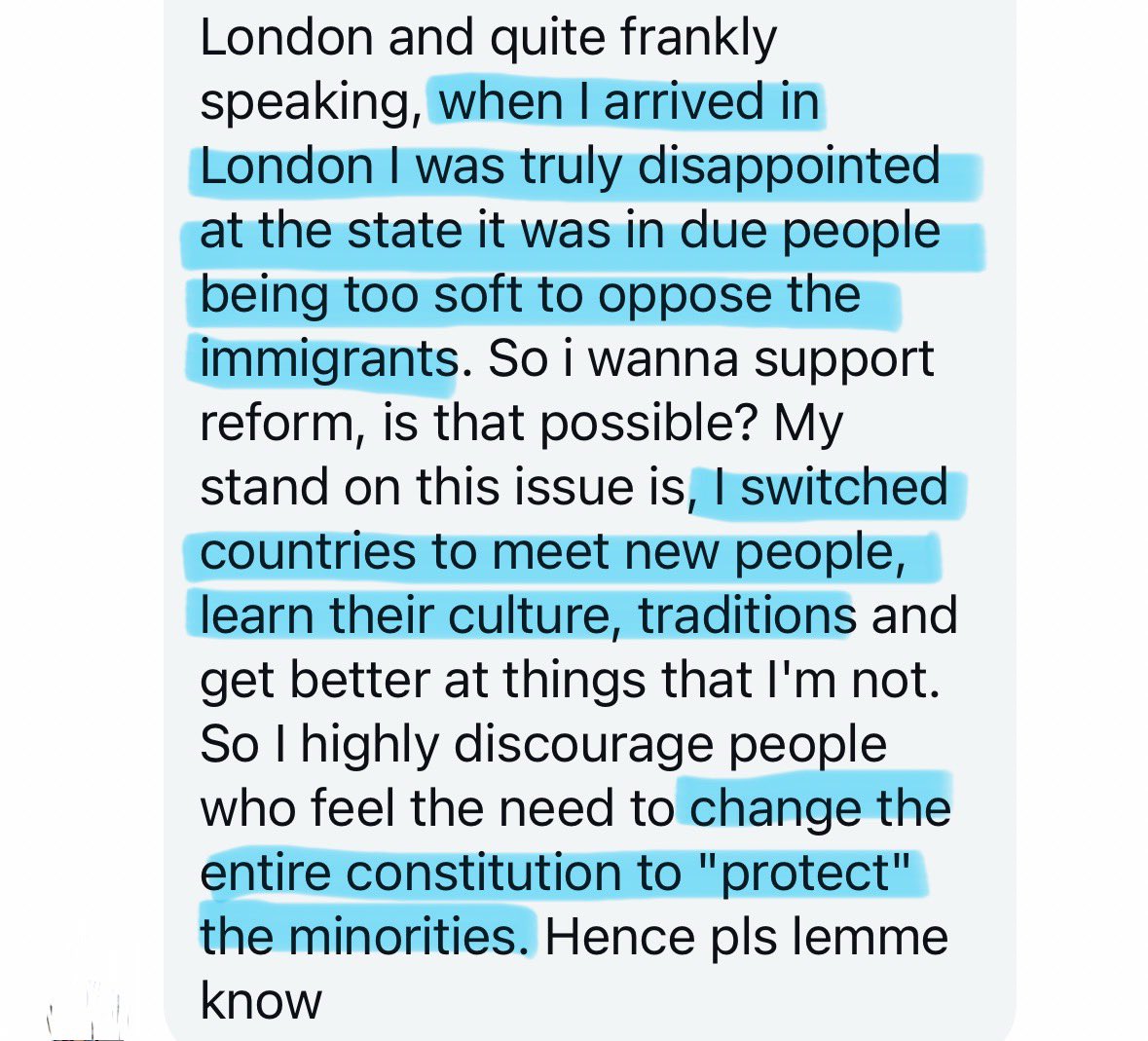 MattJSmith's tweet image. Today I received an incredible and heartfelt series of messages from an international student (ie. an immigrant) who is upset and disheartened by how much London, and the UK, no longer feels how it should. 🇬🇧
Many of us get endlessly branded ‘racist’ for being concerned by the…