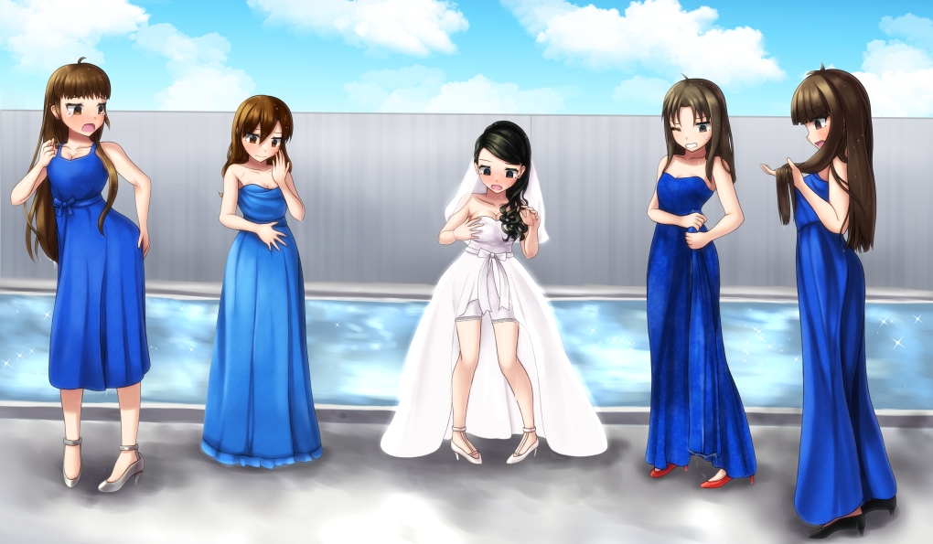 skeb納品しました✨
何度かご依頼いただいている花嫁化する雨(ブライダル・シャワー)シリーズです。
ライバル校の何物かが花嫁化水を仕込んだプールで練習を始めた水泳部の面々が花嫁&ブライズメイドへ変えられていくTSシークエンス絵です。
リクエストありがとうございました!
#TSF #skeb 