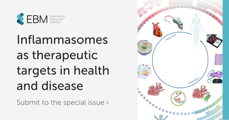 Frontiers Publishing Partnerships (@frontpartners) on Twitter photo 🚨Special issue in <a href="/ExpBiolMed/">Experimental Biology and Medicine</a> 🚨
'Inflammasomes as therapeutic targets in health and disease' is seeking submissions! Click participate to register your interest ⏬
ebm-journal.org/research-topic… 🚨Special issue in <a href="/ExpBiolMed/">Experimental Biology and Medicine</a> 🚨
'Inflammasomes as therapeutic targets in health and disease' is seeking submissions! Click participate to register your interest ⏬
ebm-journal.org/research-topic…