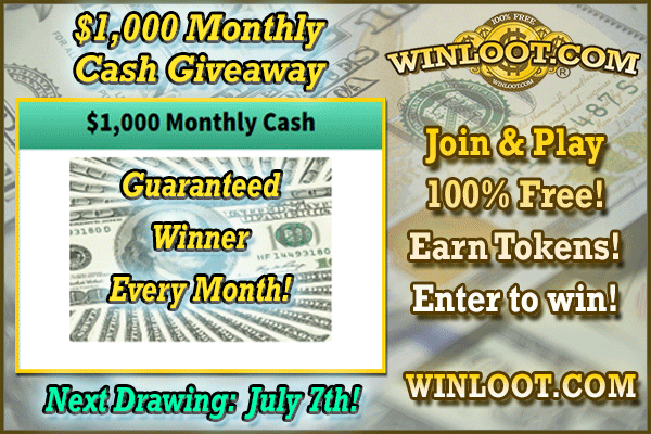 Beat the summer heat with a cool grand!😎

✔️Play Winloot:ow.ly/NHIl50WbCEb
✔️Earn Tokens!
✔️Enter to #win!
💯100% FREE!🆓