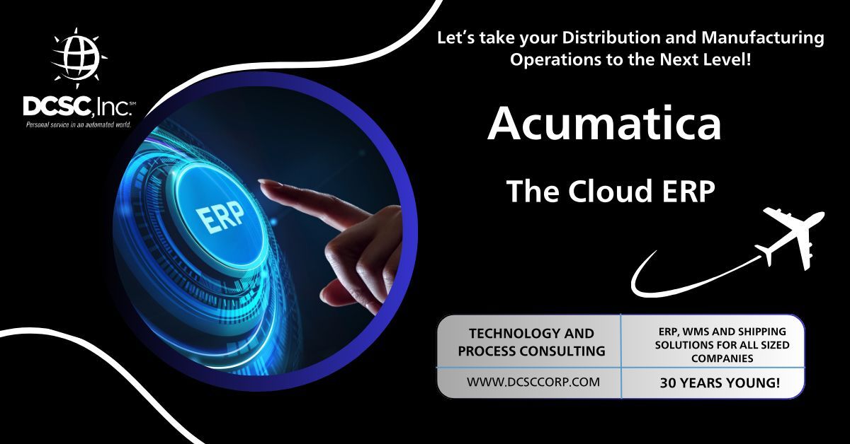 🤩 Most software solutions need additional third-party tools like EDI, tax management, WMS, or advanced TMS. However, Acumatica offers a vast array of built-in modules within its suite. Want to know more? Contact us at 314-664-2200 or visit dcsccorp.com/products/acuma… #ERP