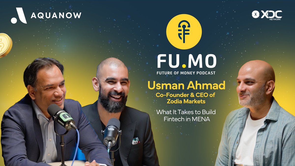 FUMO: Future Of Money Podcast (@fumo_podcast) on Twitter photo From Hong Kong to Abu Dhabi 🇭🇰➡️🇦🇪
<a href="/UsmanAhmad_/">Usman Ahmad</a> joins <a href="/ronitA380/">Ronit Ghose</a> & <a href="/FinTechGuyDubai/">Gaurav Dhar</a> to talk crypto, TradFi pivots & building @ZodiaMarkets from the ground up 💥
🎥 youtu.be/bml26eE58vI
🎧 open.spotify.com/episode/4VViId…
🍏 podcasts.apple.com/in/podcast/id1…
#FUMO #Crypto #Fintech #TradFi #UAE From Hong Kong to Abu Dhabi 🇭🇰➡️🇦🇪
<a href="/UsmanAhmad_/">Usman Ahmad</a> joins <a href="/ronitA380/">Ronit Ghose</a> & <a href="/FinTechGuyDubai/">Gaurav Dhar</a> to talk crypto, TradFi pivots & building @ZodiaMarkets from the ground up 💥
🎥 youtu.be/bml26eE58vI
🎧 open.spotify.com/episode/4VViId…
🍏 podcasts.apple.com/in/podcast/id1…
#FUMO #Crypto #Fintech #TradFi #UAE