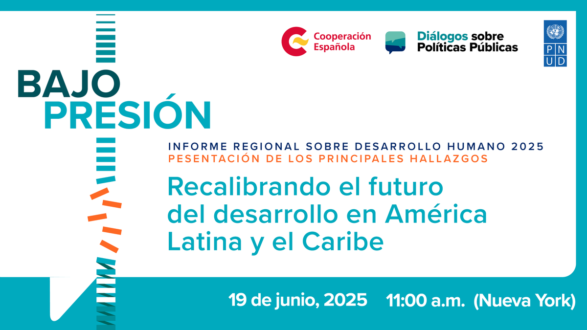 📢 ¿Cómo puede América Latina y el Caribe avanzar en el desarrollo humano en medio de crisis superpuestas?

Acompáñanos en la presentación de resultados del nuevo Informe Regional sobre Desarrollo Humano:

🗓️ 19 de junio / 11:00 AM (NY)
 🔗 go.undp.org/U7A

#DiálogosPNUD