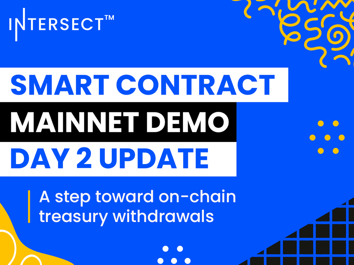 Intersect (@intersectmbo) on Twitter photo Mainnet Smart Contract Demo - Day Two - Following yesterday's testing in conjunction with <a href="/SundaeSwap/">Sundae Labs 🍨</a>, we explore what happens after funds are approved in a Cardano treasury withdrawal.
🧠 Creating a smart contract
🔎 The first smart contract permissions being demonstrated
Read Mainnet Smart Contract Demo - Day Two - Following yesterday's testing in conjunction with <a href="/SundaeSwap/">Sundae Labs 🍨</a>, we explore what happens after funds are approved in a Cardano treasury withdrawal.
🧠 Creating a smart contract
🔎 The first smart contract permissions being demonstrated
Read