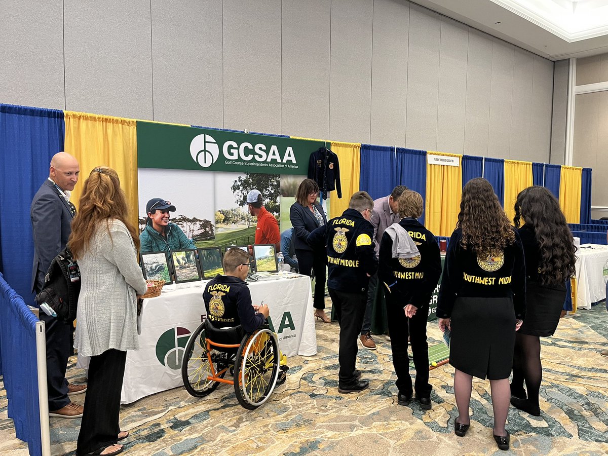 Shelia Finney (@sheliagcsaa) on Twitter photo Working the <a href="/FGCSA/">Florida GCSA</a> booth at the <a href="/floridaffa/">Florida FFA</a> state convention! 4969 students to talk to about careers in golf turfgrass management! Working the <a href="/FGCSA/">Florida GCSA</a> booth at the <a href="/floridaffa/">Florida FFA</a> state convention! 4969 students to talk to about careers in golf turfgrass management!