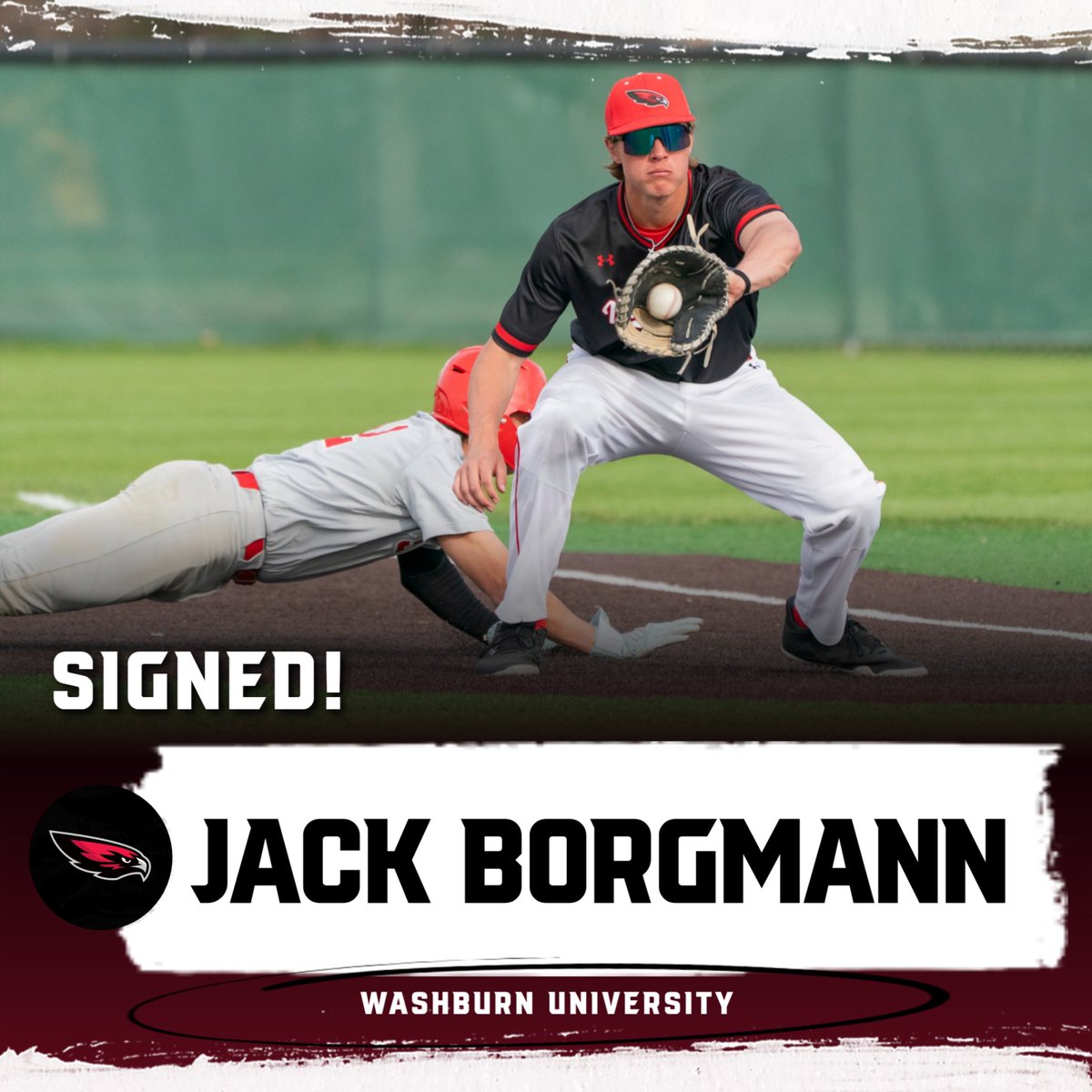 NortheastCCBSB's tweet image. ๐๐๐๐๐๐๐๐ to Northeast Baseball student-athlete Jack Borgmann on signing with Washburn University in Topeka, Kansas! ๐
#ClawsDown | ๐ดโซ๏ธโช๏ธโพ๏ธ