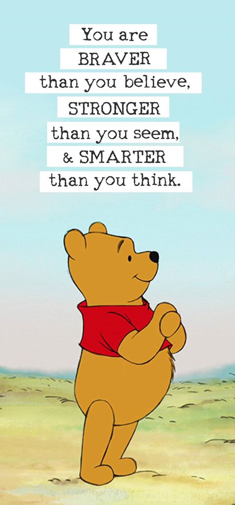 On This Day in Pooh History...

You're Braver than you believe,

and Stronger than you seem,

and Smarter than you think.

#MostPooh #Pooh