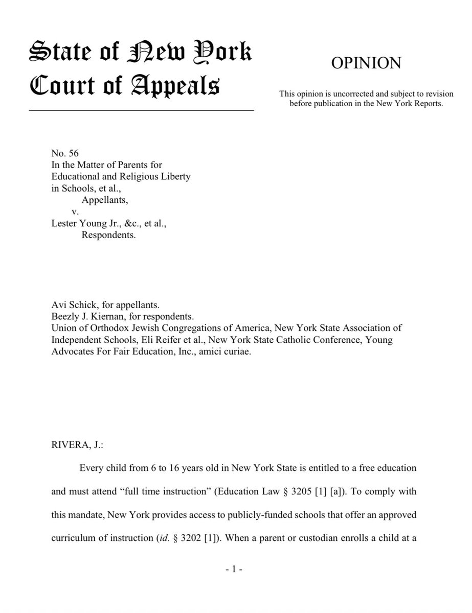 Satmar Headquarters (@hqsatmar) on Twitter photo 🚨 Breaking News: The NYS Court of Appeals has ruled in favor of parental choice for children in private Yeshivas! While upholding a lower court's decision in form, the court has limited the <a href="/NYSEDNews/">NYS Education Department</a> State Education Department’s authority over yeshivas and affirmed that 🚨 Breaking News: The NYS Court of Appeals has ruled in favor of parental choice for children in private Yeshivas! While upholding a lower court's decision in form, the court has limited the <a href="/NYSEDNews/">NYS Education Department</a> State Education Department’s authority over yeshivas and affirmed that