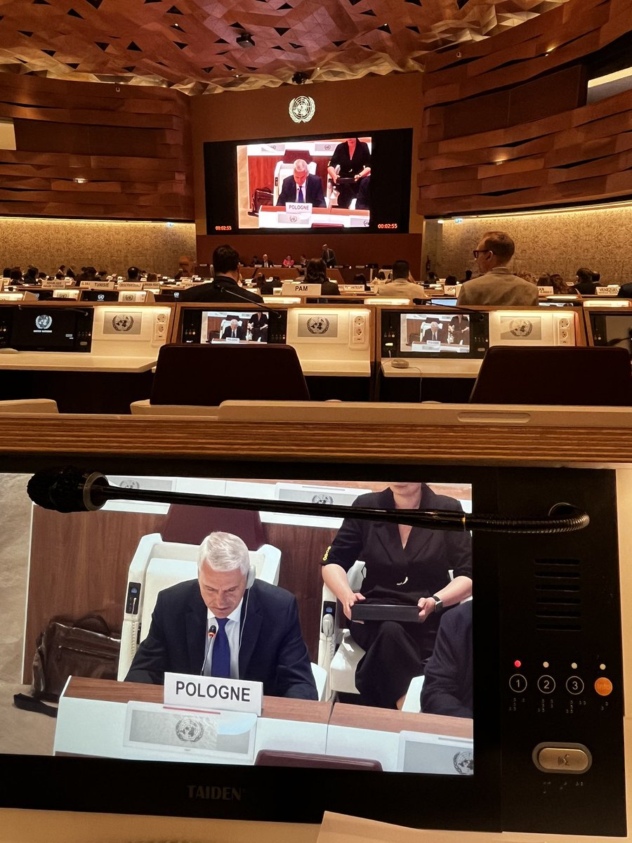 Speaking on behalf the #EU, Amb. M. Broiło started general debate of the #ECOSOC Humanitarian Affairs Segment. 
He stressed three pillars of principled humanitarian action: compliance with IHL, adjusting the system to its purpose and addressing the funding gap.