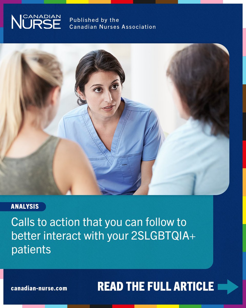 We know change takes time, but small actions from nurses can have a big impact. 

This article revisits practical calls to action to help you provide more inclusive care for 2SLGBTQIA+ patients. A perfect read for Pride Month reflection: bit.ly/4dQKBg6 

#PrideMonth