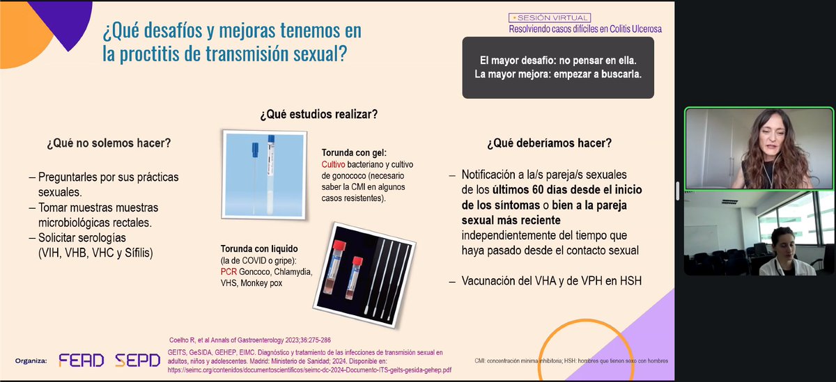 Sociedad Española de Patología Digestiva (SEPD) (@sepdigestiva) on Twitter photo #WebinarSEPD
¿Qué desafíos y mejoras tenemos en la proctitis de transmisión sexual?
El mayor desafío: no pensar en ella.
La mayor mejora: empezar a buscarla.
🗣️<a href="/MartaCalvo12/">Marta Calvo Moya</a>
#EII #meditwitter #MedTwitter #Gastro #IBD <a href="/EIIPuertaHierro/">EII Puerta de Hierro</a> #WebinarSEPD
¿Qué desafíos y mejoras tenemos en la proctitis de transmisión sexual?
El mayor desafío: no pensar en ella.
La mayor mejora: empezar a buscarla.
🗣️<a href="/MartaCalvo12/">Marta Calvo Moya</a>
#EII #meditwitter #MedTwitter #Gastro #IBD <a href="/EIIPuertaHierro/">EII Puerta de Hierro</a>
