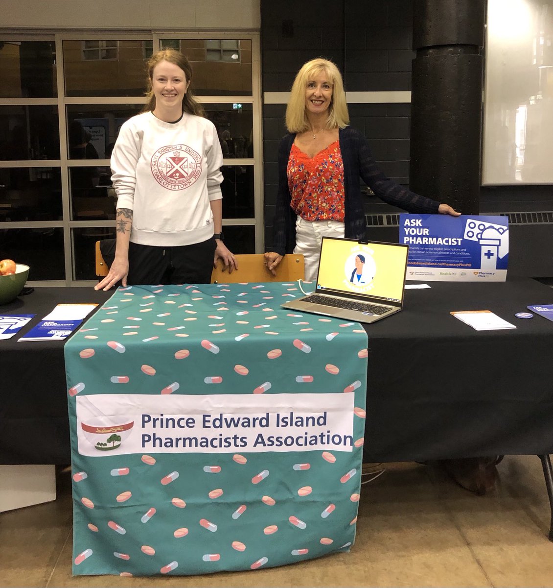 #UPEI Wellness Event Today! Drop by to hear about publicly-funded assessments for more than 35 common health needs #PharmacyPlusPEI