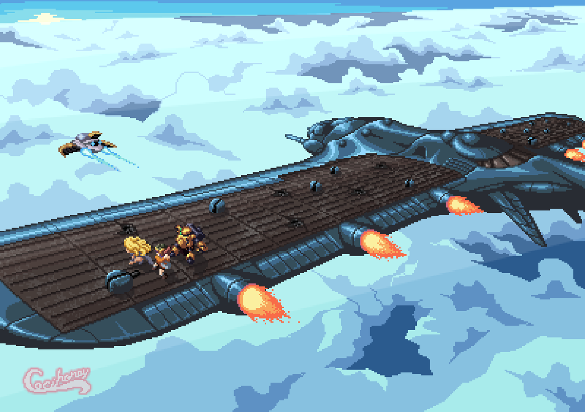 #pixelart #chronotrigger The Blackbird - made for a collab. I do commissions, my portfolio: artstation.com/cecihoneypixel