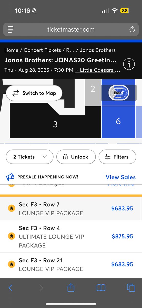 OhhhManItsJessy's tweet photo. No wonder the @jonasbrothers couldn’t sell tickets at Comerica Park…..these prices for LCA are INSANE. I love y’all but kick rocks. https://t.co/75KfYO4T8E