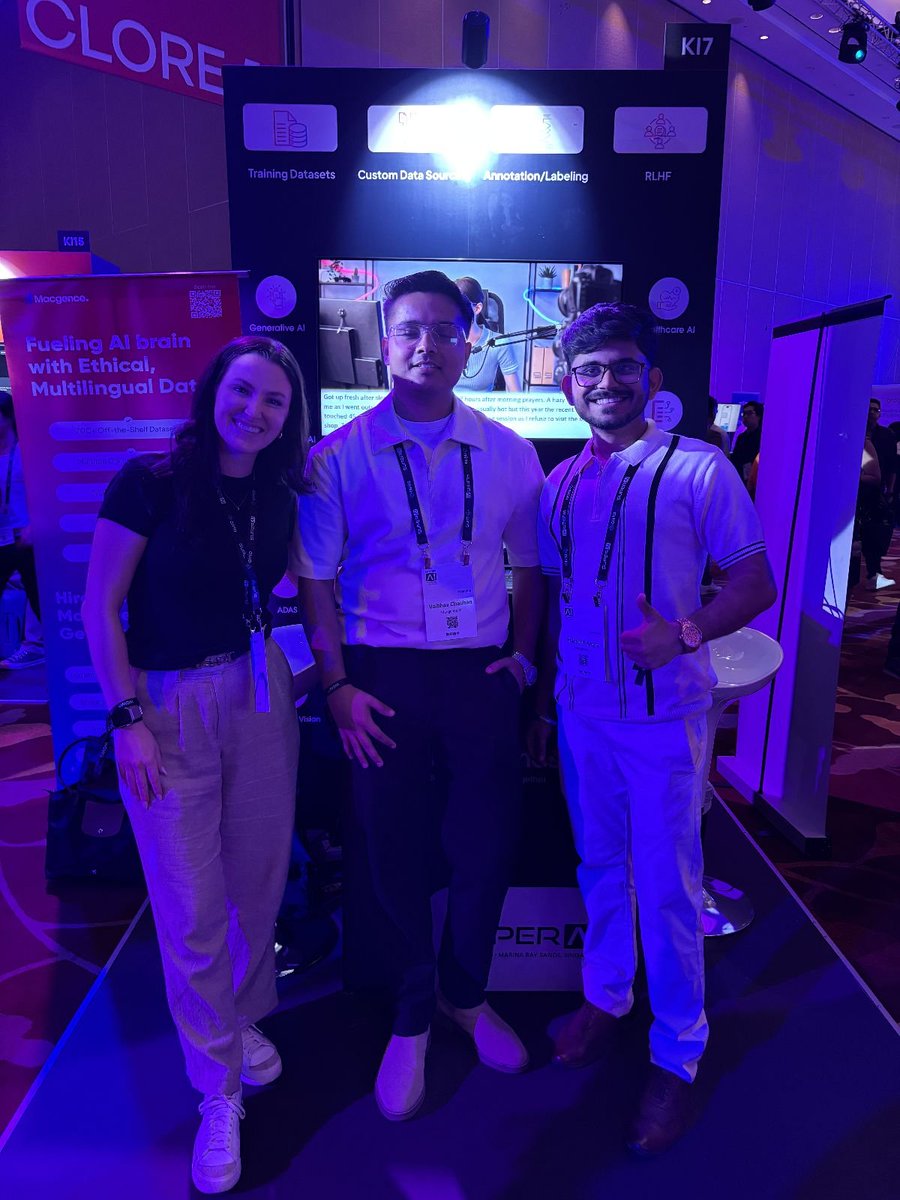 macgence's tweet photo. SuperAI 2025 Day 1 was nothing short of extraordinary — and Macgence was right at the heart of it!

With 7,000+ attendees from 100+ countries, the global AI community came together to explore the next frontier in AI agents, robotics, decentralized computing, and future tech. https://t.co/3k8hEu85iG