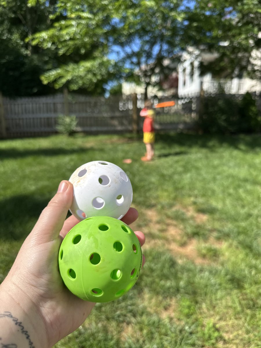 MrsScienceof6th's tweet image. All summer every morning before it gets too hot #wiffleball #baseballmom #backyardball #clearthelist