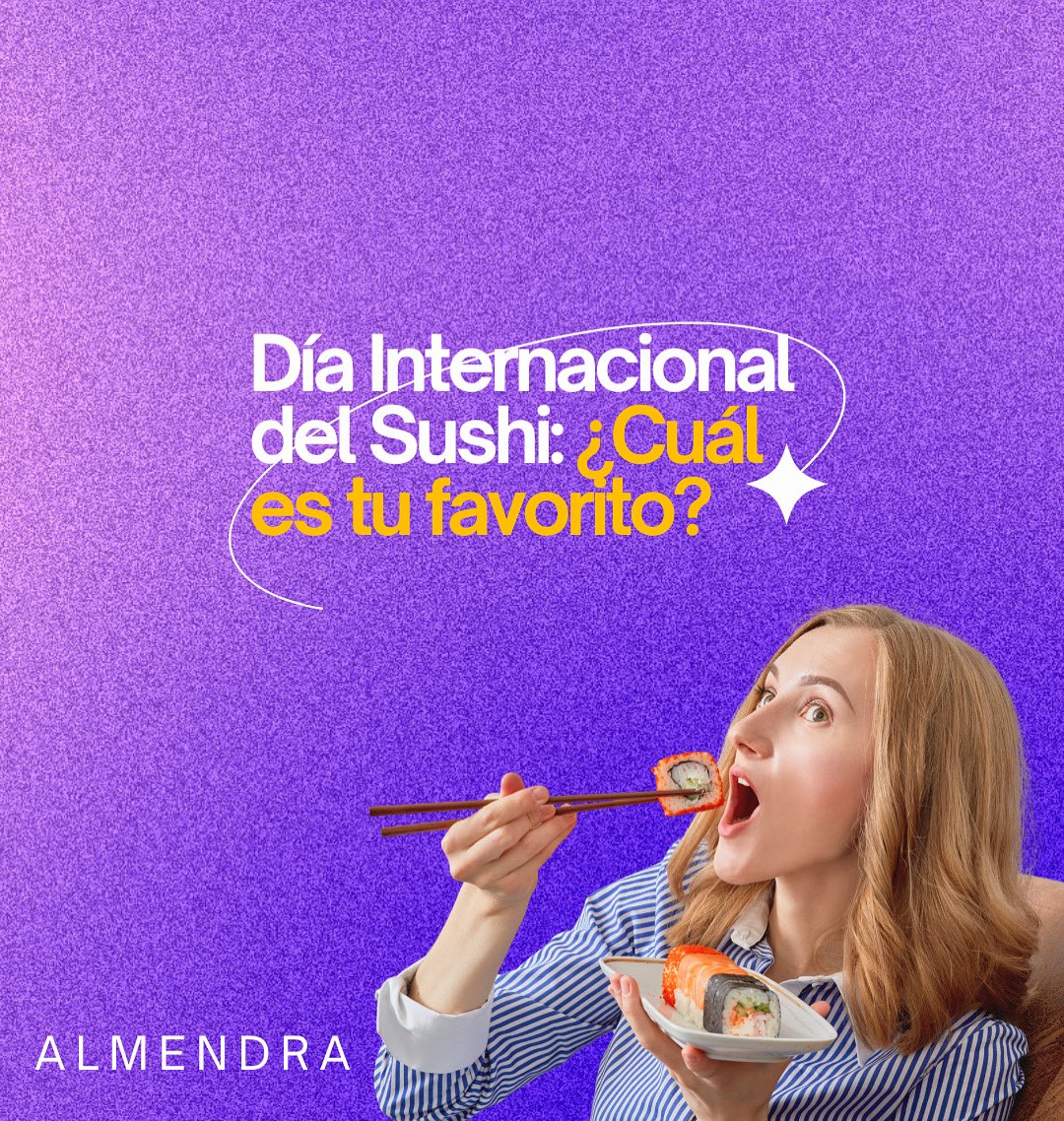 🍣 Hoy es el #DíaInternacionalDelSushi, celebrado cada 18 de junio desde 2009. Aunque muchos lo asocian con Japón, sus orígenes se remontan a China en el año 718. ¿Nigiri, maki o sashimi? ¿Cuál es tu favorito? 🥢 #SushiLovers