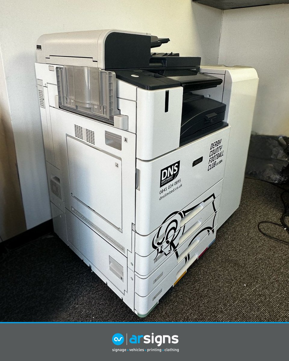 AR Signs Ltd (@arsigns) on Twitter photo As a #Nottinghamshire business, this one hurt us!
But we sucked it up and installed these printer graphics on behalf of our friends at <a href="/dnslimiteduk/">Document Network Services</a> . 😬 As a #Nottinghamshire business, this one hurt us!
But we sucked it up and installed these printer graphics on behalf of our friends at <a href="/dnslimiteduk/">Document Network Services</a> . 😬