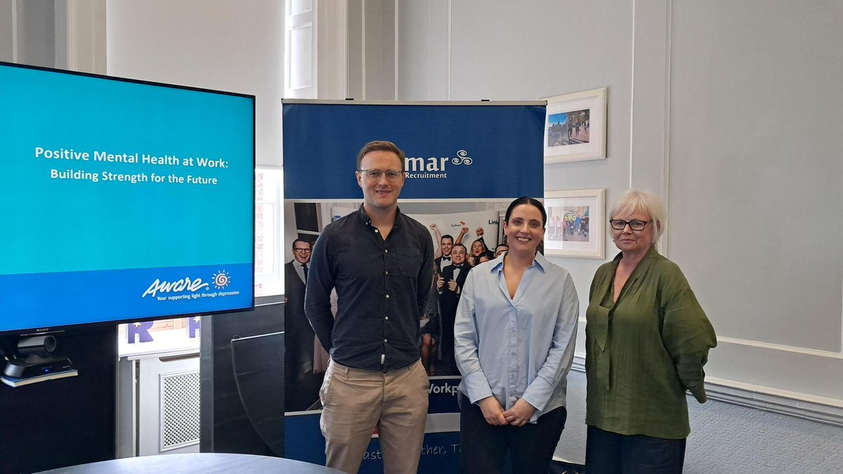 Today, we had the pleasure of hosting Tess from Aware for an insightful Wellness at Work Workshop🌟 Tess shared valuable tips on maintaining mental well-being in the workplace. Proud to support Aware as our Charity Partner of the Year💙