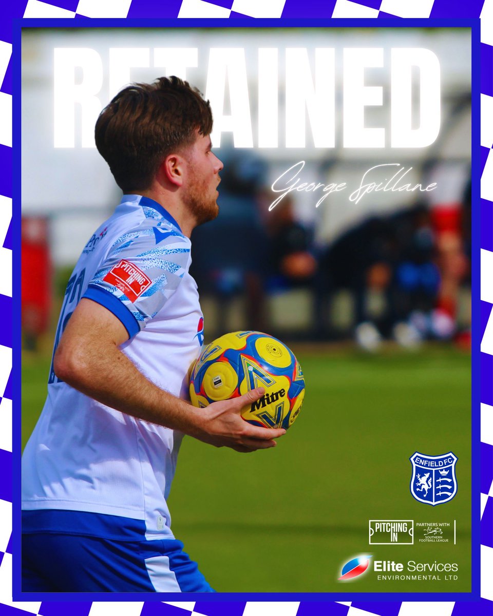 ✅ We are delighted to announce that George Spillane will continue with The E’s for the season ahead, George joined the club in April from Stansted FC.

#WeAreTheEs | #OnlyOneEnfield