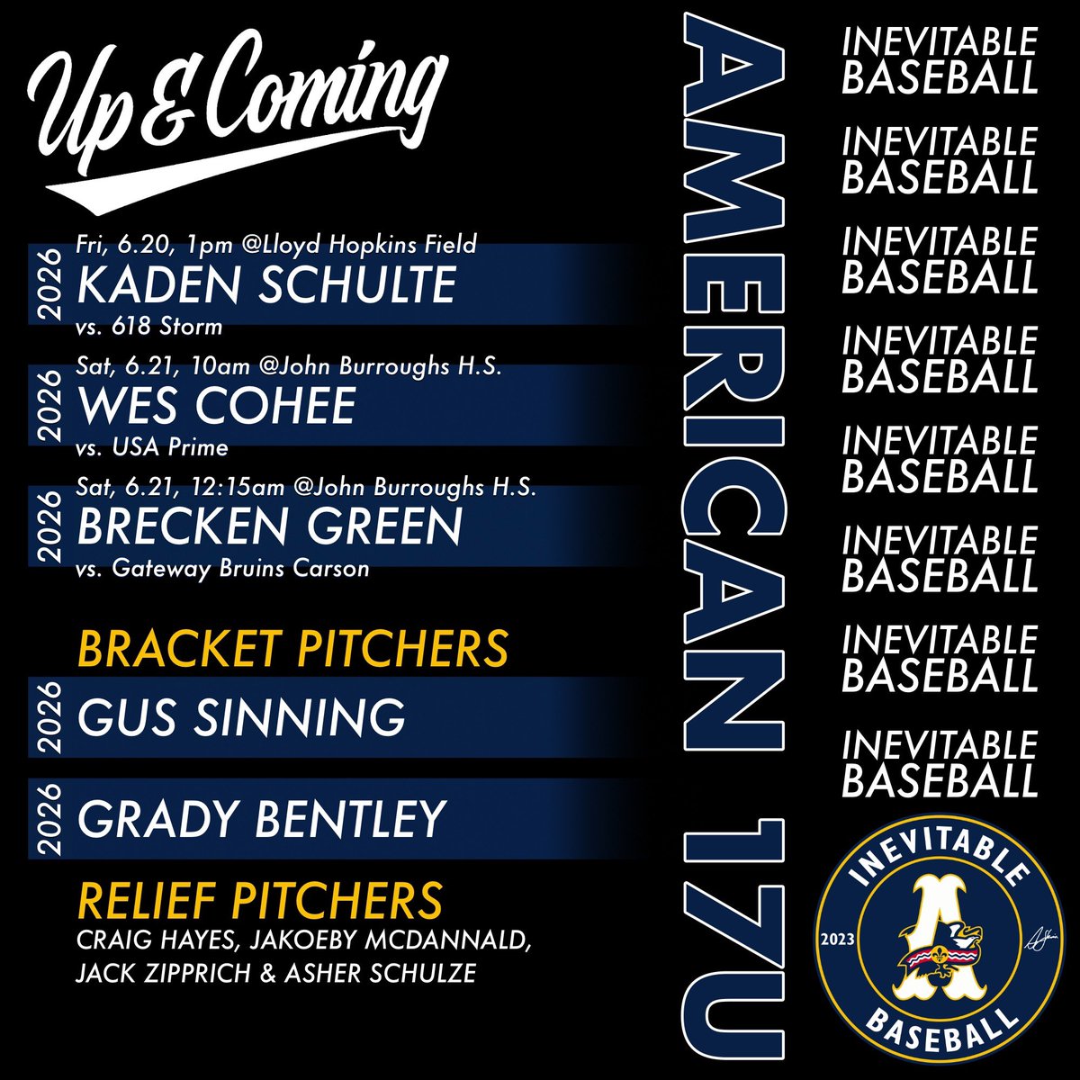 Another weekend with this group!
Whole roster #uncommitted