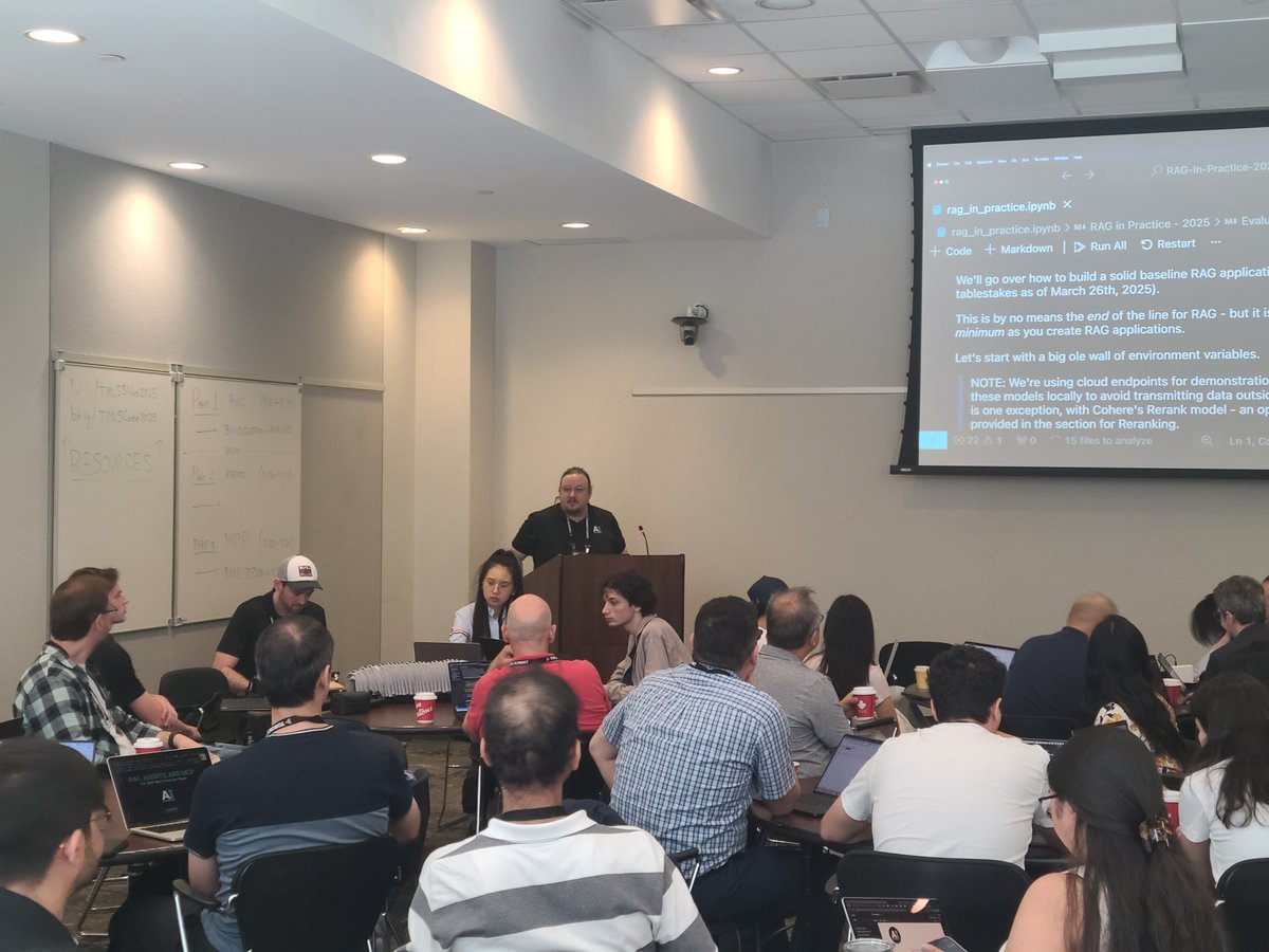 <a href="/GregOnLock/">Greg Loughnane</a>  and <a href="/llm_wizard/">Chris 🇨🇦</a>  are on 🎤 at the <a href="/TMLS_TO/">Toronto Machine Learning Society (TMLS)</a> 

And this time, they're talking all about RAG, Agents, and MCP as they cover the 2025 best-practice stacks from prototype to production in a two-part workshop.

🎯 In Part 1, they introduced the Best-Practice RAG