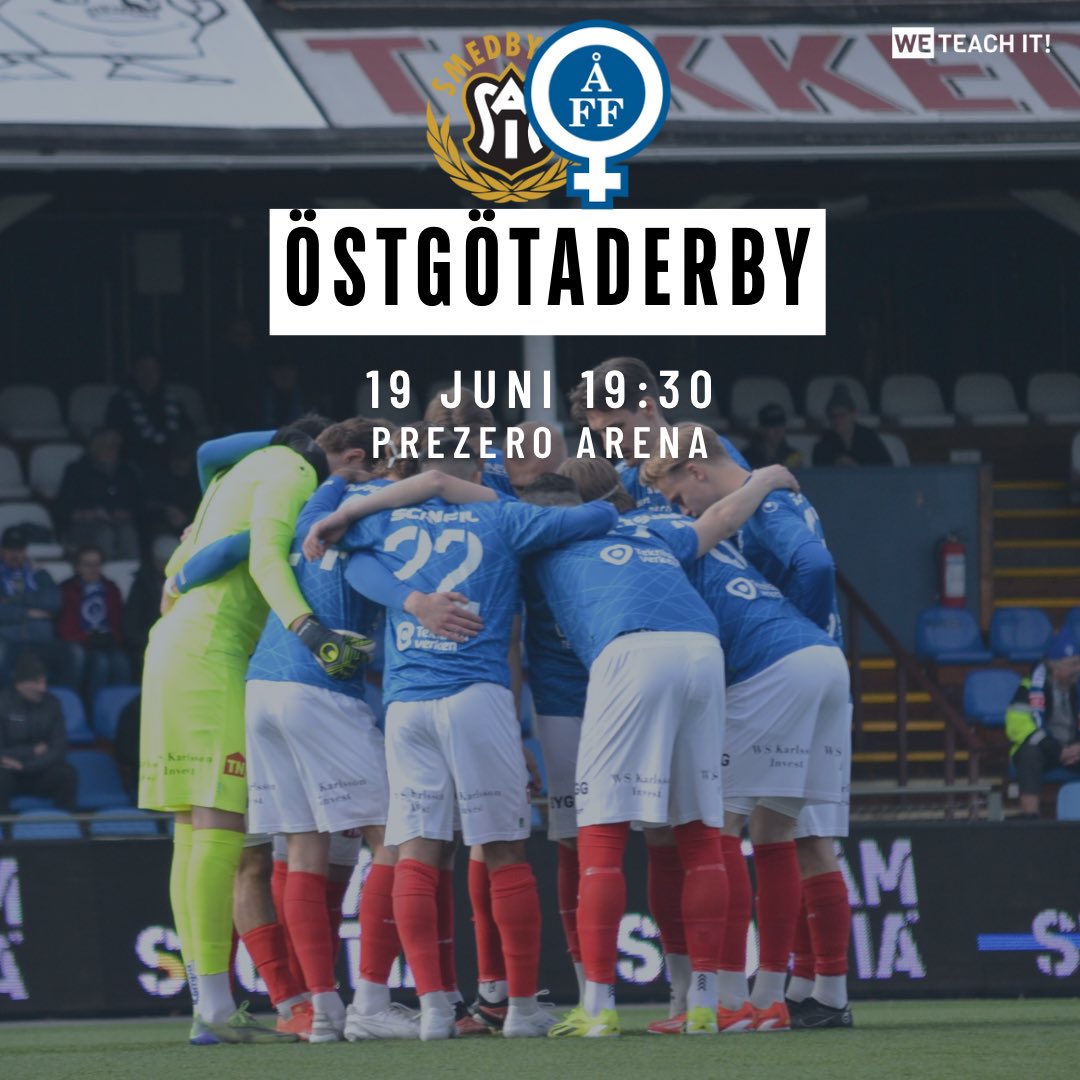 Östgötaderby mot Smedby AIS väntar imorgon. 

Kom till PreZero Arena och stötta grabbarna till tre poäng!