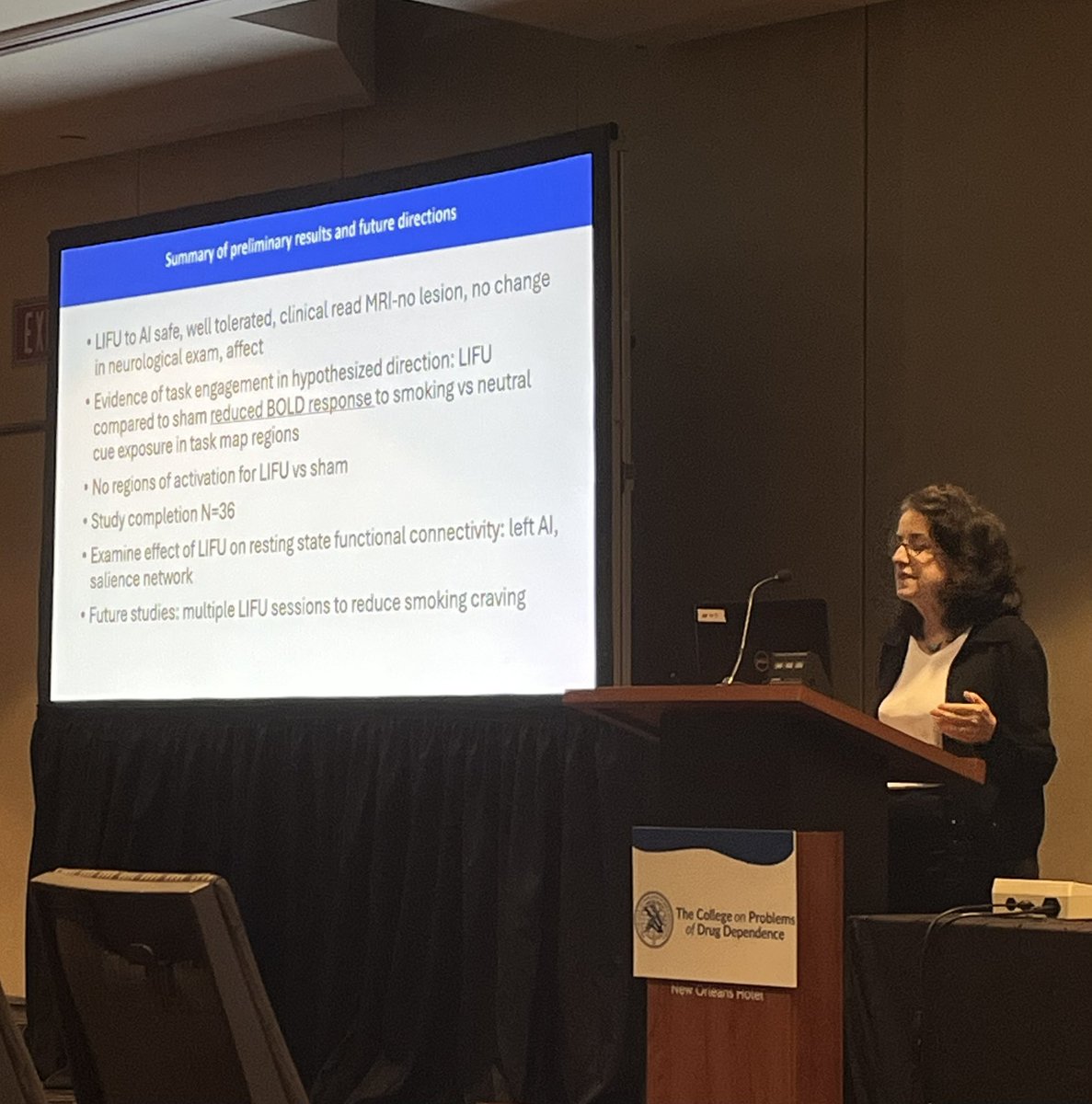 Katie Martucci PhD (@drkatiemartucci) on Twitter photo Incredible cutting-edge & emerging research on low intensity focused ultrasound #LIFU of the brain's prelimbic cortex by <a href="/WendyLynchUVA/">Wendy Lynch</a> and of the insula to reduce nicotine/smoking craving by Mary Lee <a href="/DeptVetAffairs/">Veterans Affairs</a> #CPDD2025 <a href="/CPDDorg/">The College on Problems of Drug Dependence</a> Incredible cutting-edge & emerging research on low intensity focused ultrasound #LIFU of the brain's prelimbic cortex by <a href="/WendyLynchUVA/">Wendy Lynch</a> and of the insula to reduce nicotine/smoking craving by Mary Lee <a href="/DeptVetAffairs/">Veterans Affairs</a> #CPDD2025 <a href="/CPDDorg/">The College on Problems of Drug Dependence</a>